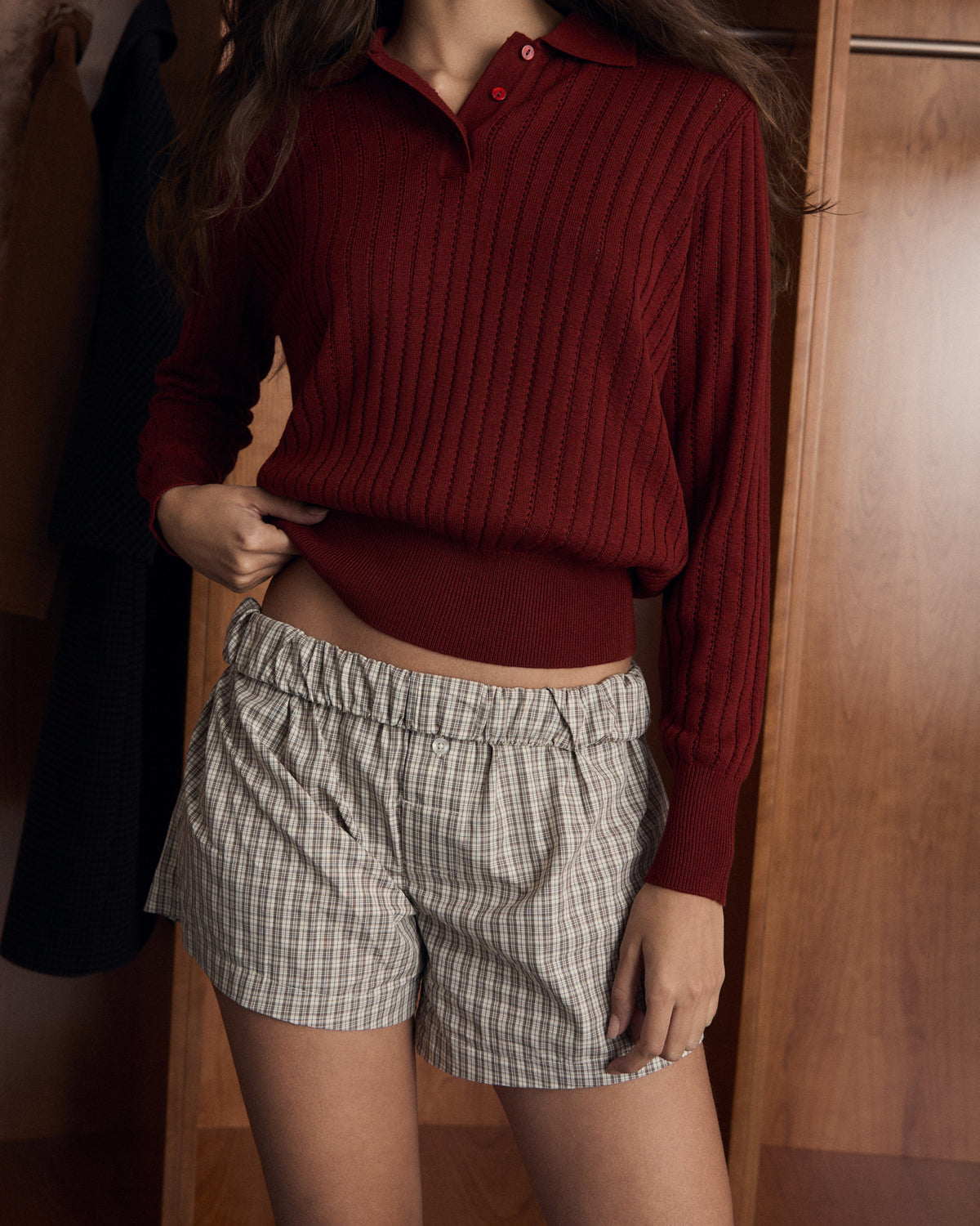 Jersey Punto Cuello Polo con Lana