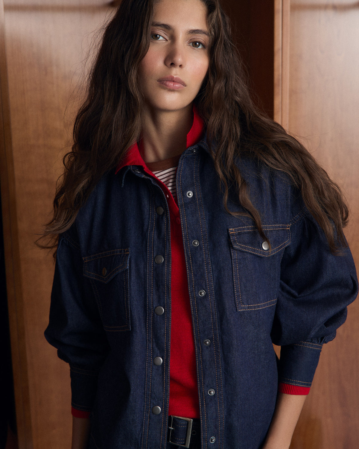 Camisa Denim Bolsillos