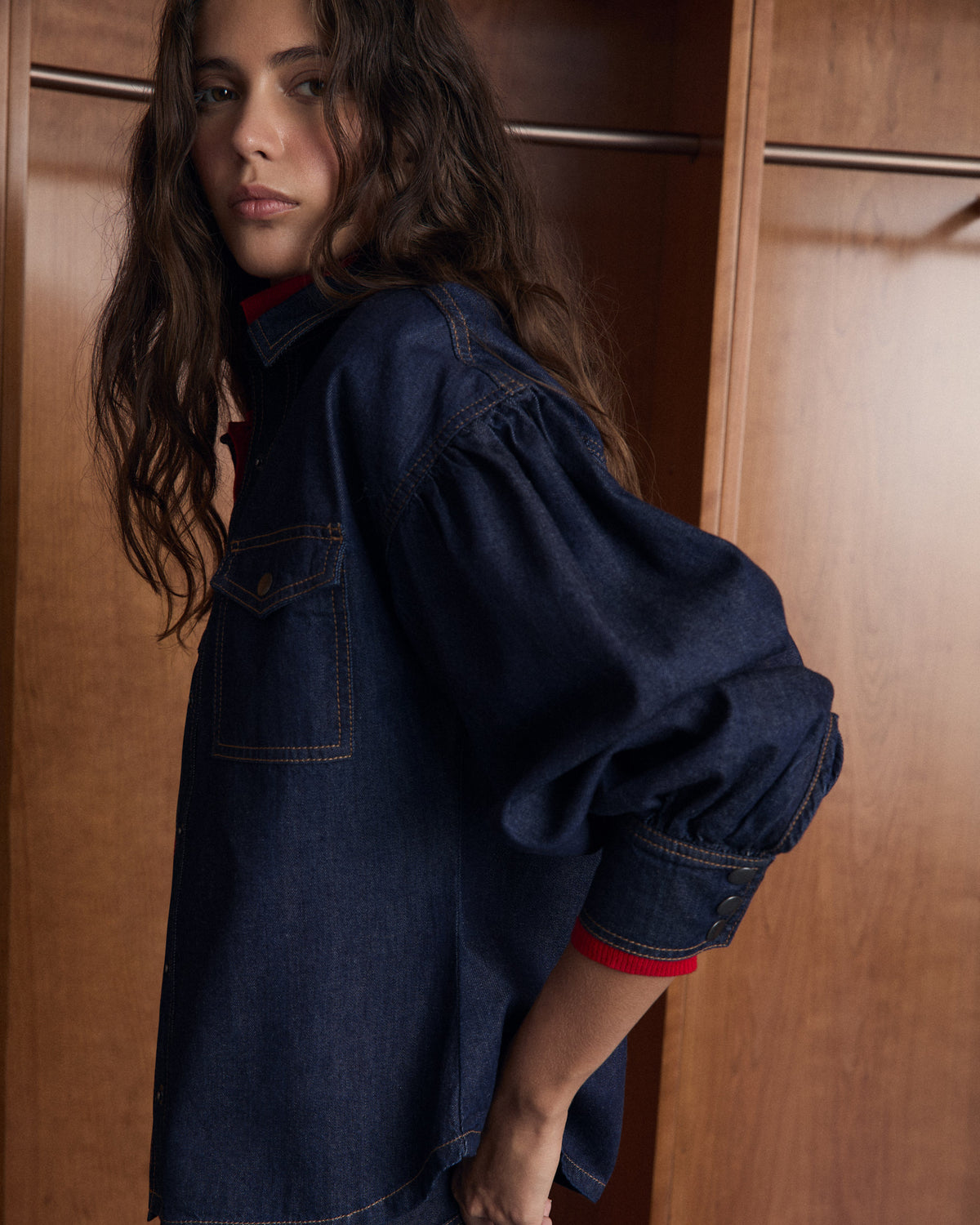 Camisa Denim Bolsillos