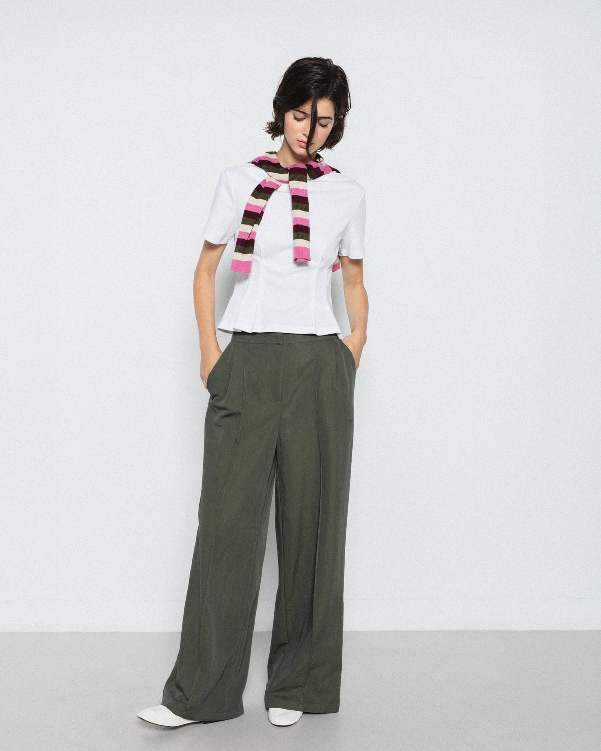 Pantalón Ancho Fluido Pinzas