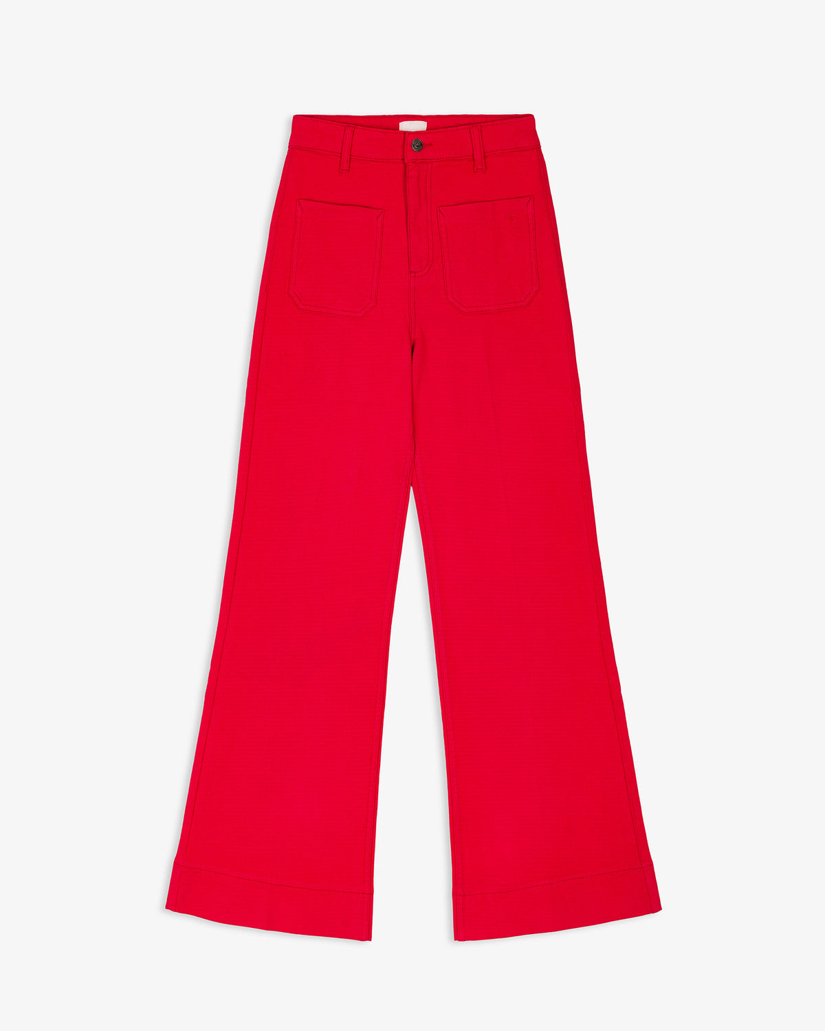 Pantalón Sarga Flare Tiro Alto