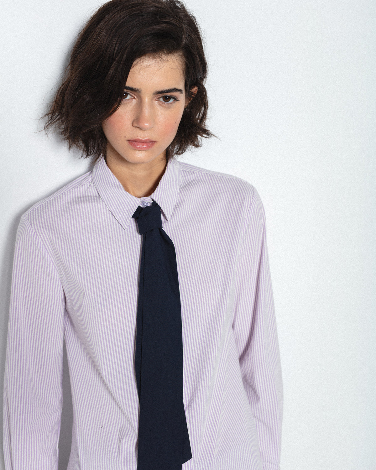Camisa Rayas Algodón con Lazada