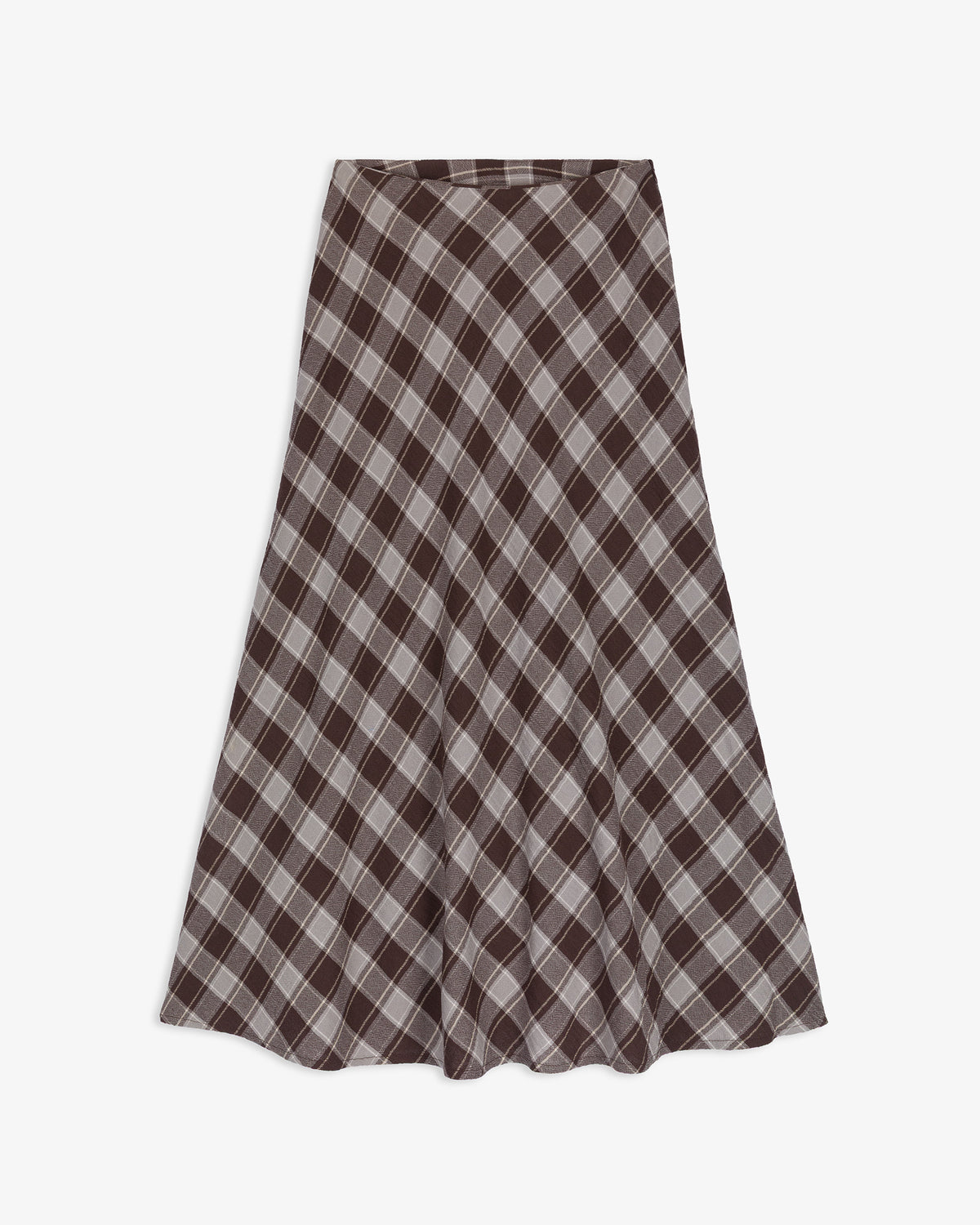 Falda Midi Evasé Cuadros