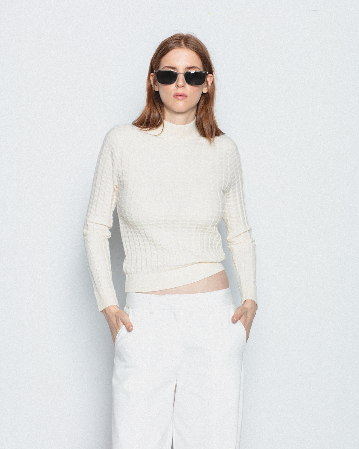 Jersey Estructura Cuello Perkins Con Lana