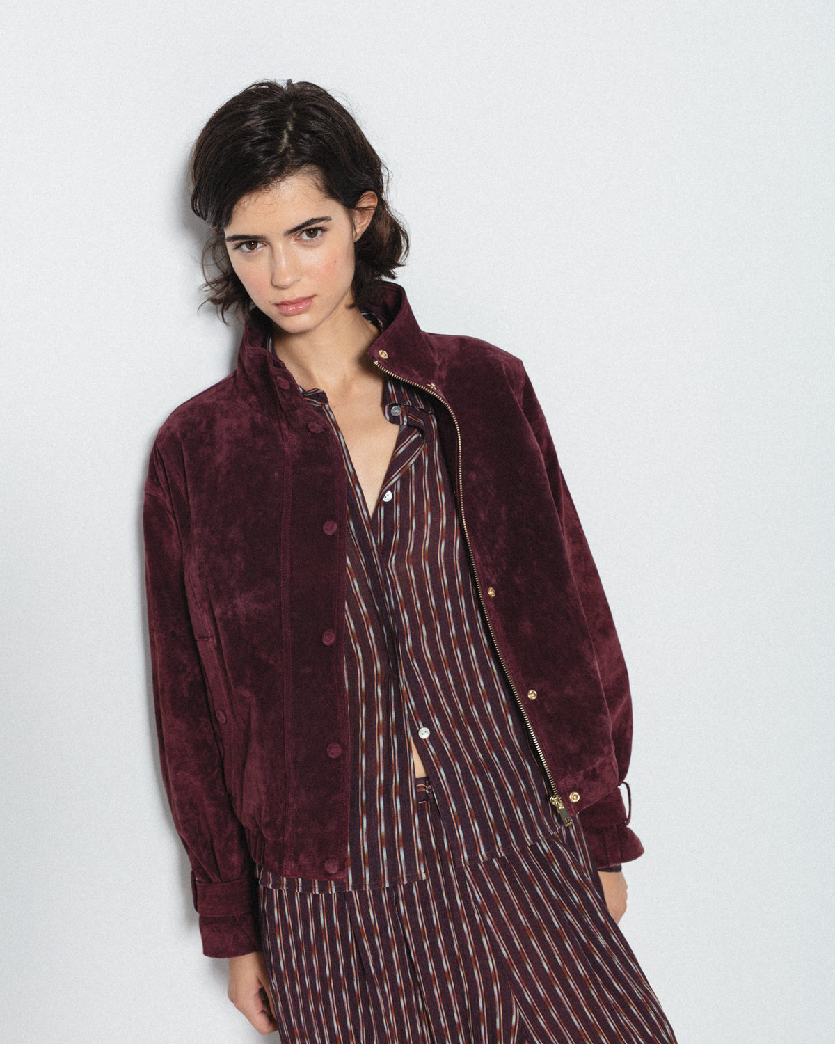 Chaqueta Corta Bomber Piel