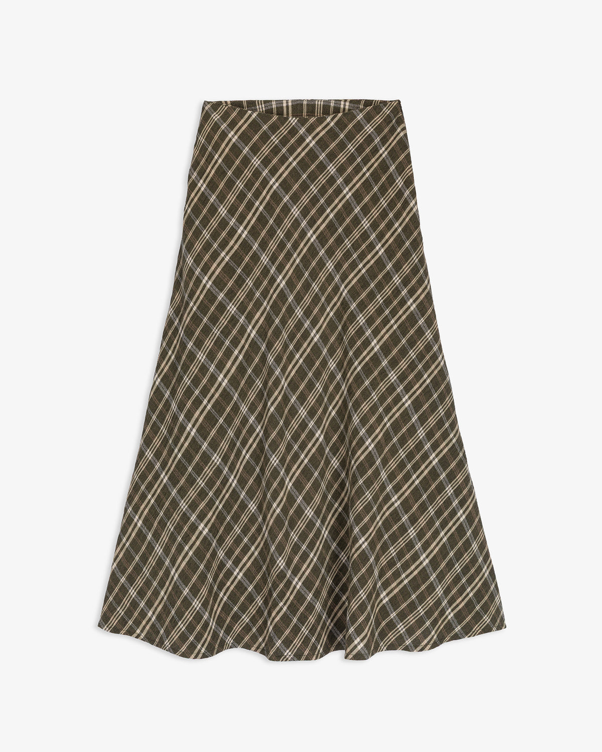 Falda Midi Evasé Cuadros