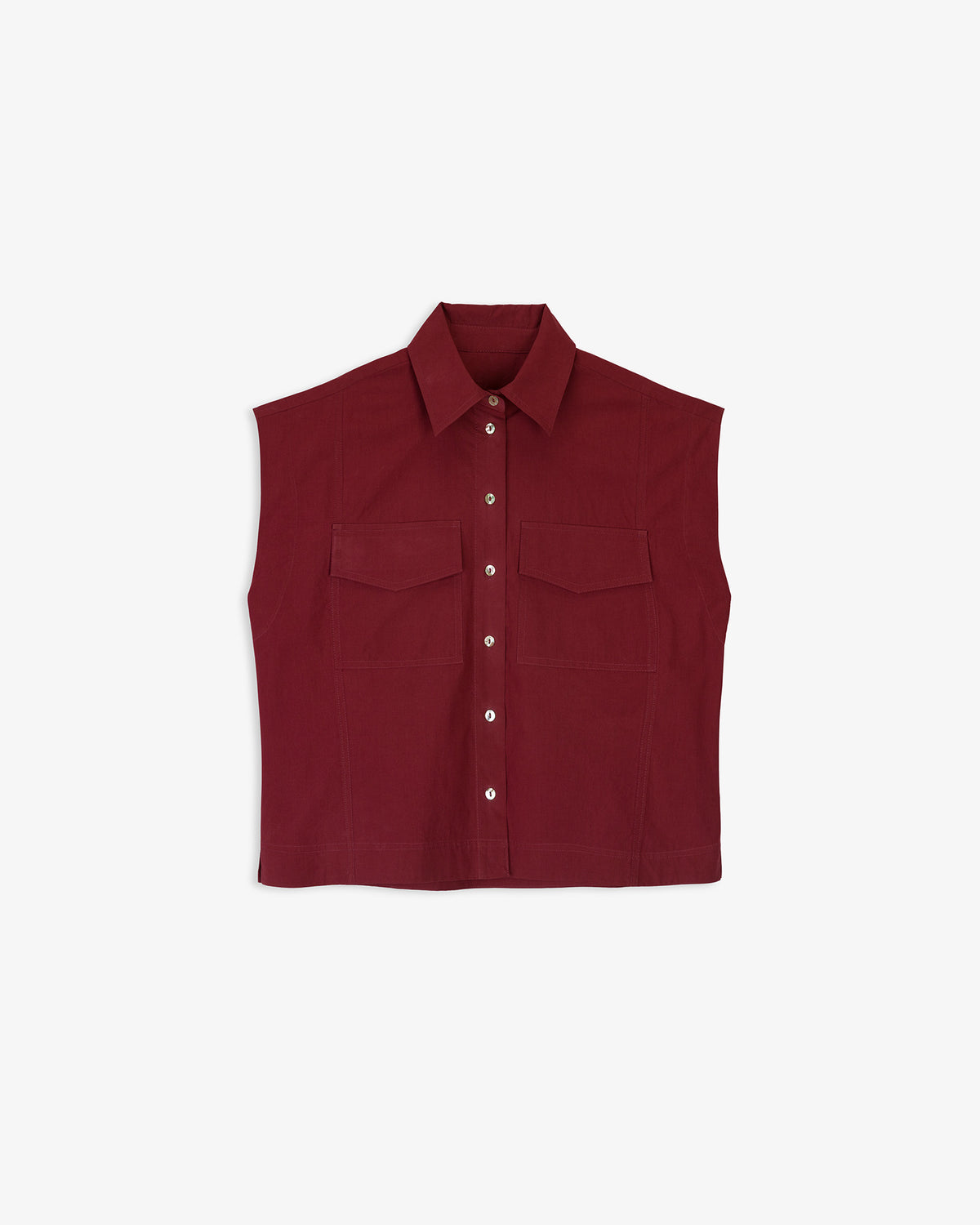 Camisa Sin Mangas Bolsillos Parche